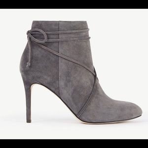 Ann Taylor grey suede booties